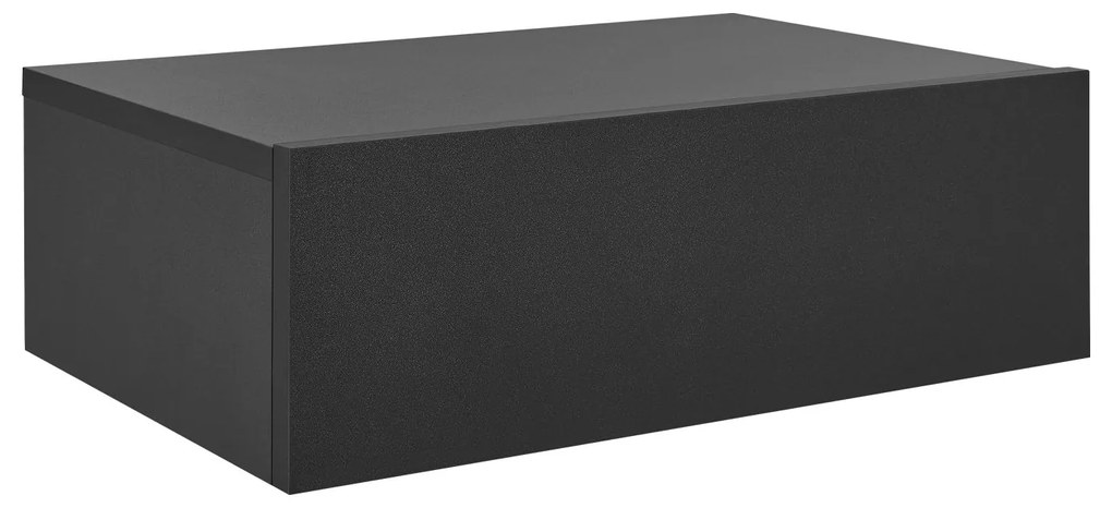 Noptiera montata pe perete 46x30x15 cm cu sertar, negru