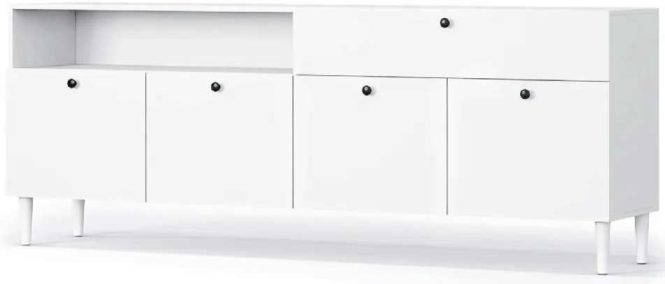 Comoda cu dulapuri si sertar DULLUM 200x75cm, alba