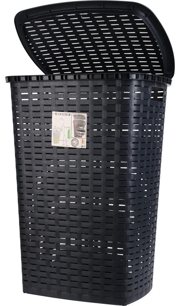 Coș de rufe din plastic reciclat, 53 l