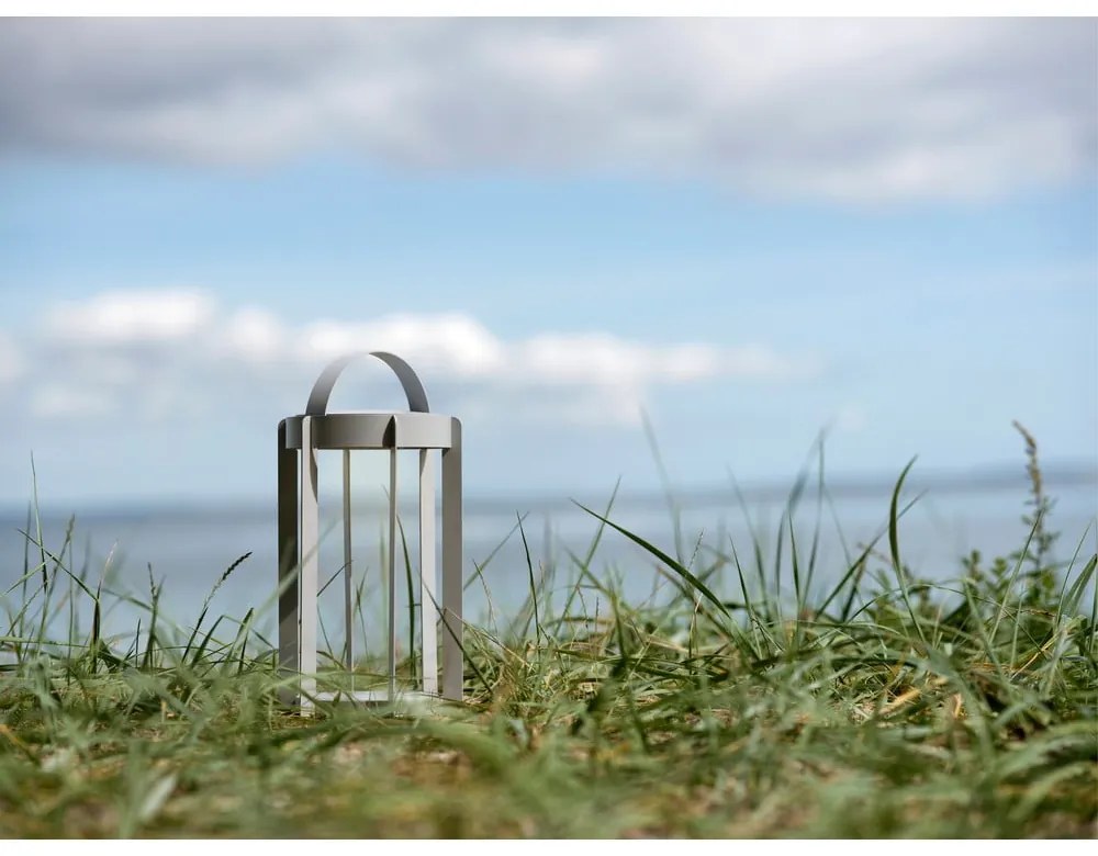 Felinar cu LED gri deschis cu USB (înălțime 30 cm) pentru exterior Firefly – Zone