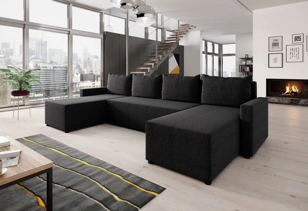 Supermobel Coltar extensibil in forma de U VELVET, 289x77x141, malmo 85/malmo 96