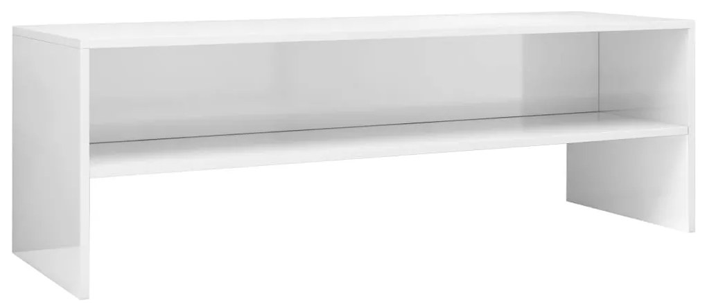 800042 vidaXL Comodă TV, alb foarte lucios, 120 x 40 x 40 cm, PAL