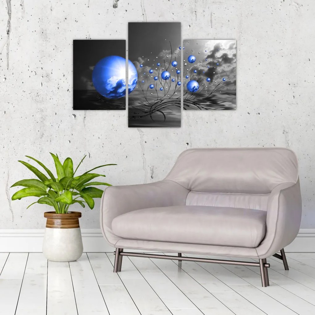 Tabloul bilelor albastru închis (90x60 cm)