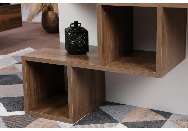 Măsuță de cafea DILAY 52x100 cm maro/albă