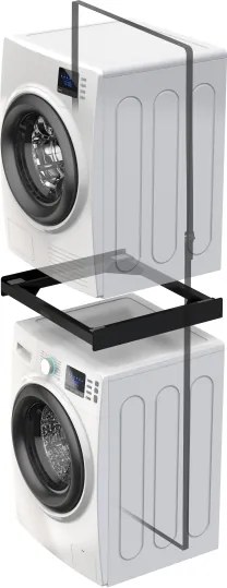 Meliconi 656138 - Suport de stivuire pentru mașină de spălat și uscător, 70 cm, negru