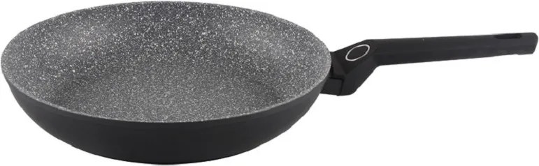 Tigaie aluminiu Zilan ZLN3307, Interior granit, Compatibil inductie, Diametru 26 cm, Maner soft touch