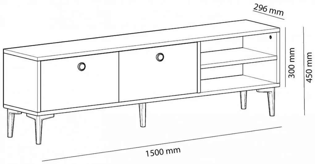 Comoda TV Clara Sapphire Oak