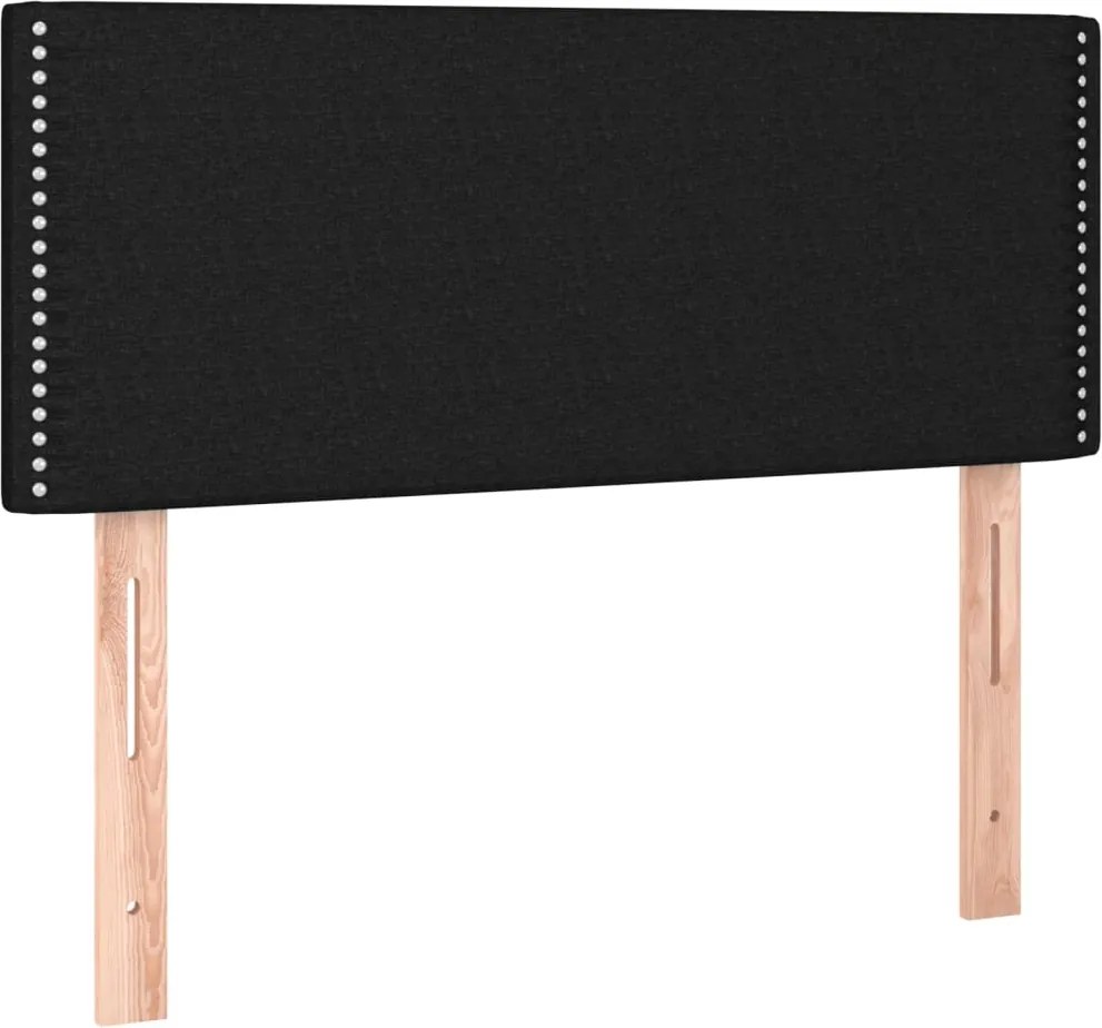vidaXL Tăblie de pat, negru, 100x5x78/88 cm, textil