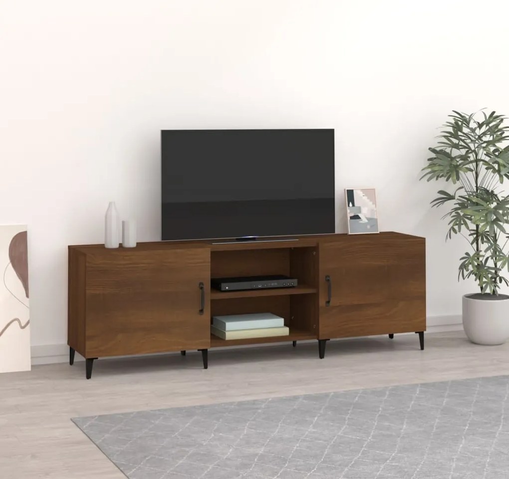 vidaXL Comodă TV, stejar maro, 150x30x50 cm, lemn compozit