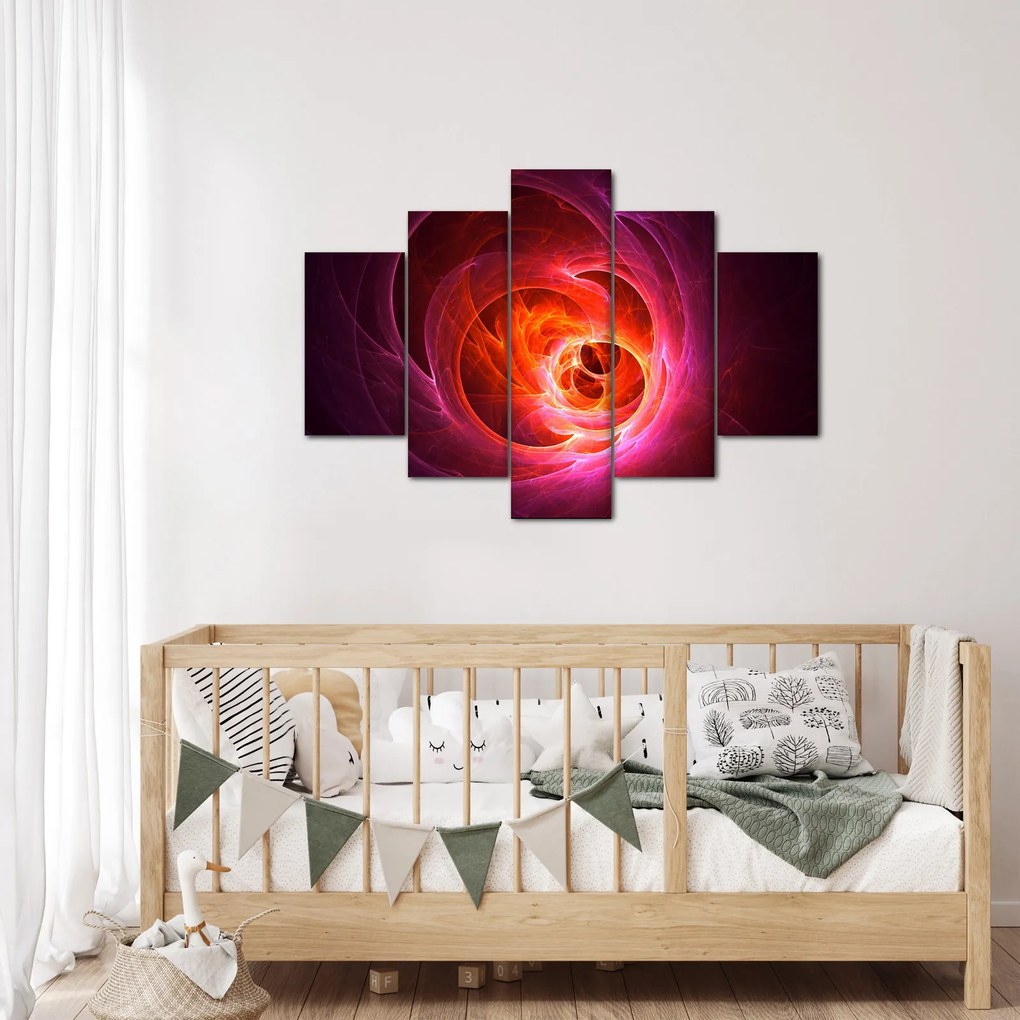 Tabloul modern cu abstracțiune roz (150x105 cm)