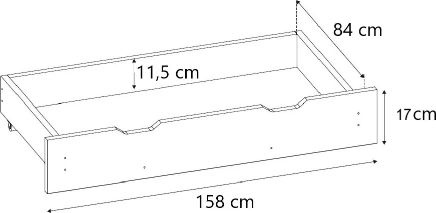 Cutie de depozitare pentru copii CASUTA D3 alba