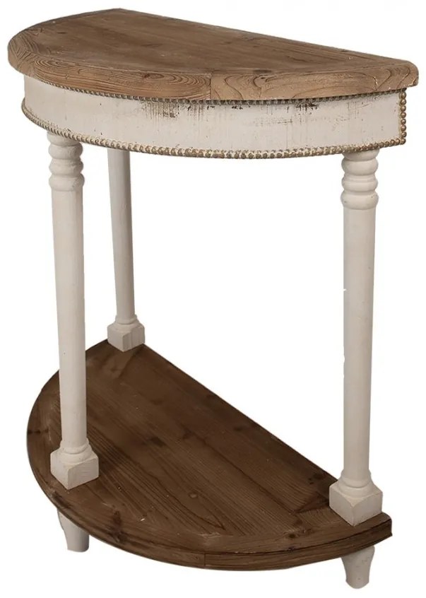 Consola natur, din lemn, aspect vintage, Valance