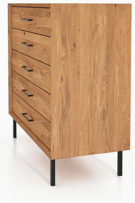 Comodă înaltă din lemn de stejar 97x95 cm Abies – The Beds