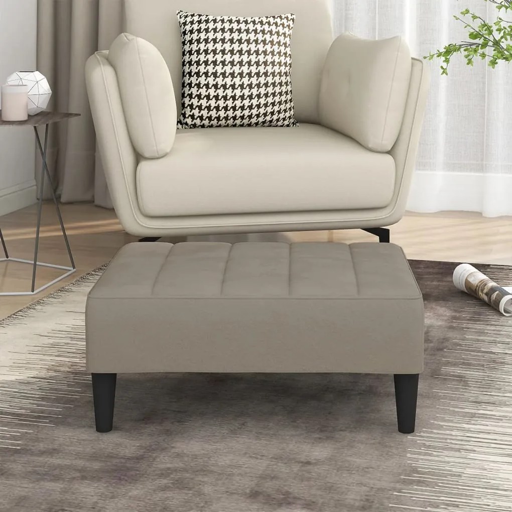 337789 vidaXL Taburet, gri deschis, 78x56x32 cm, catifea