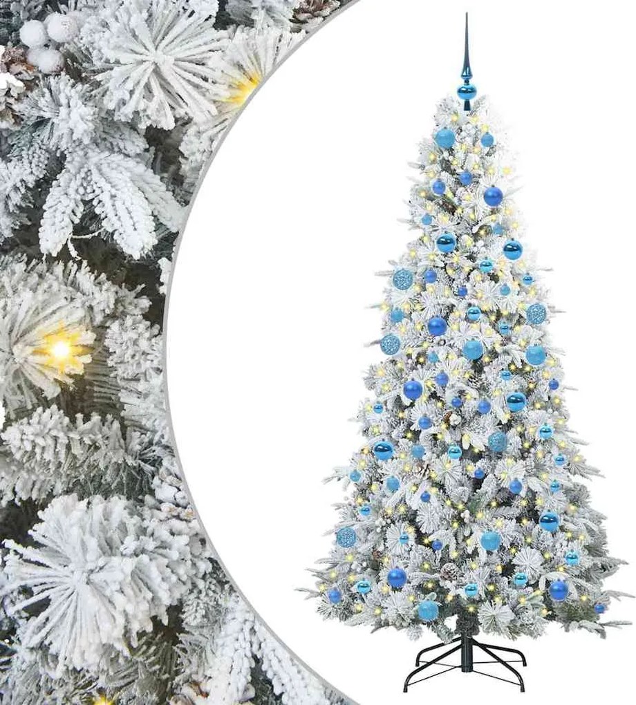 vidaXL Brad de Crăciun artificial cu ramuri articulare Alb 180 cm