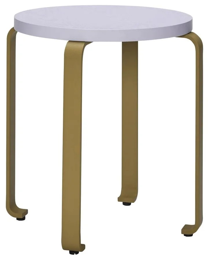 Taburet din lemn de frasin maro-albastru Smile - Hübsch