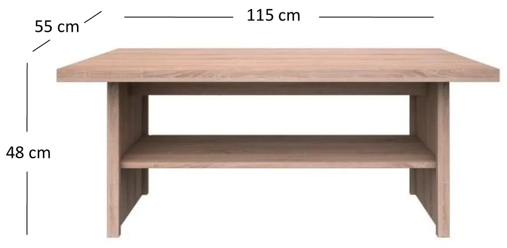 Masă de cafea Tianna (Stejar sonoma). 1053308