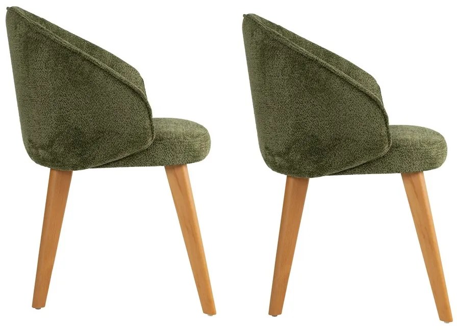 Set de scaune de sufragerie Bentley Green and DarkOak, 2 buc.