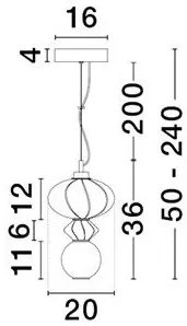Pendul LED decorativ ceramic Verde, Albastru, Alb, ONETA