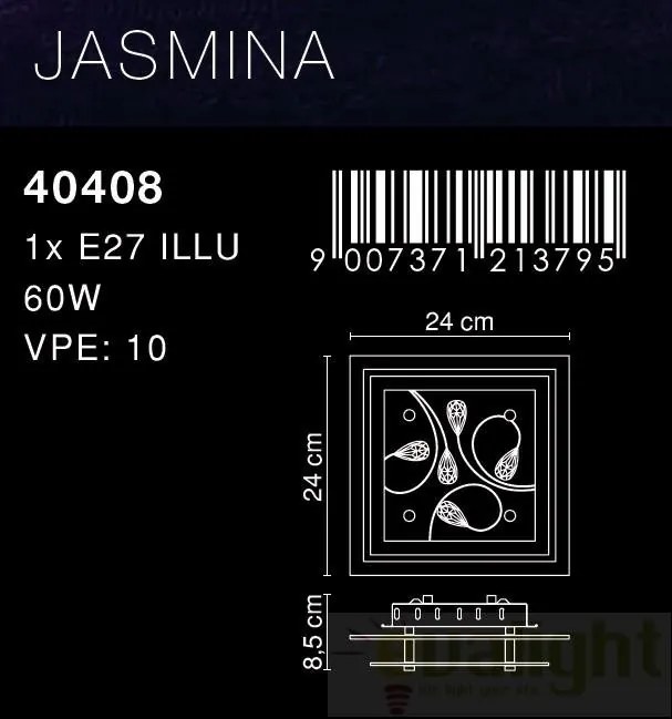 Aplica, Plafonier cu cristale Jasmina 40408 GL