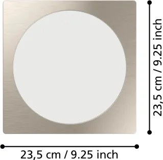 Eglo 901411 - Plafonieră LED încastrată FUEVA LED, 18,5 W, 230 V, 21,6 x 21,6 cm, crom