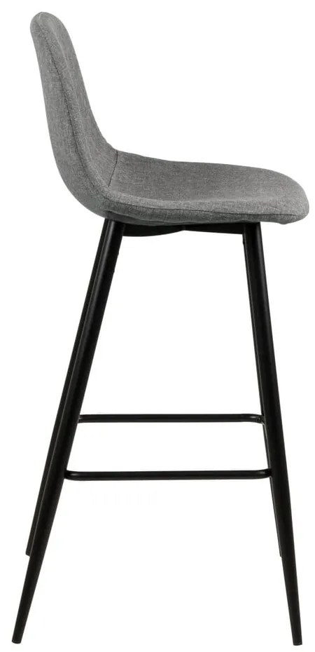 Scaun bar cu baza metalică Actona Wilma, gri deschis