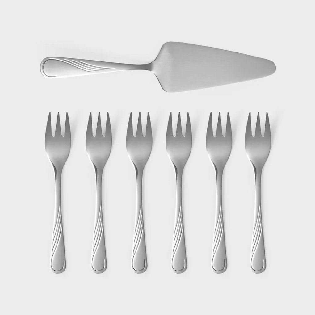 Set tacamuri inox, 72 piese, 12 persoane, ambalate in valiza, Napoli