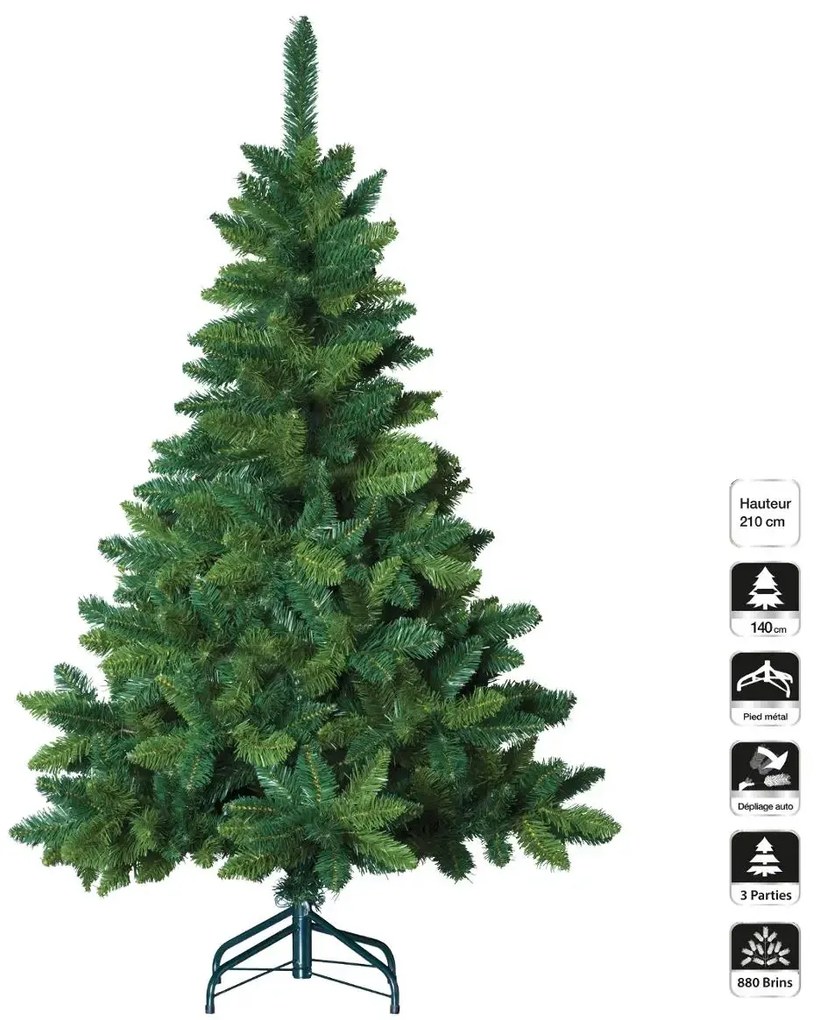 Brad verde de Craciun, 210 cm
