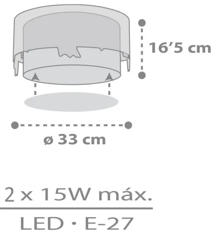 Plafonieră pentru copii LOVING DEER 2xE27/15W/230V Dalber 61276