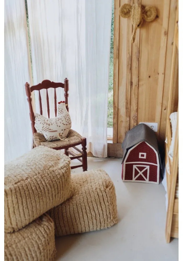 Fotoliu puf pentru copii galben muștar Haystack – Lorena Canals