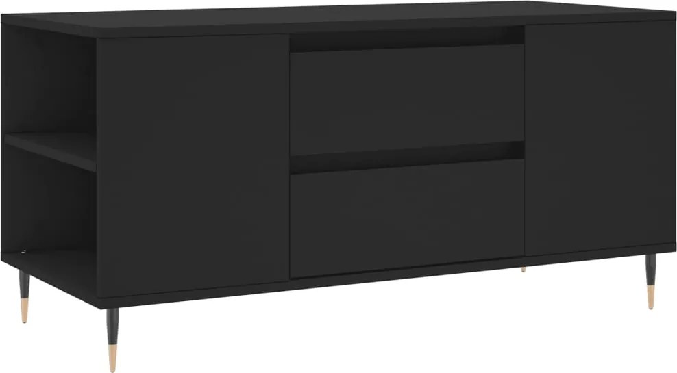 vidaXL Măsuță de cafea, negru, 102x44,5x50 cm, lemn prelucrat