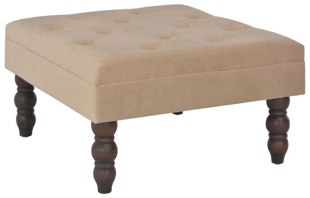 247552 vidaXL Taburet, bej, 60 x 60 x 36 cm, catifea