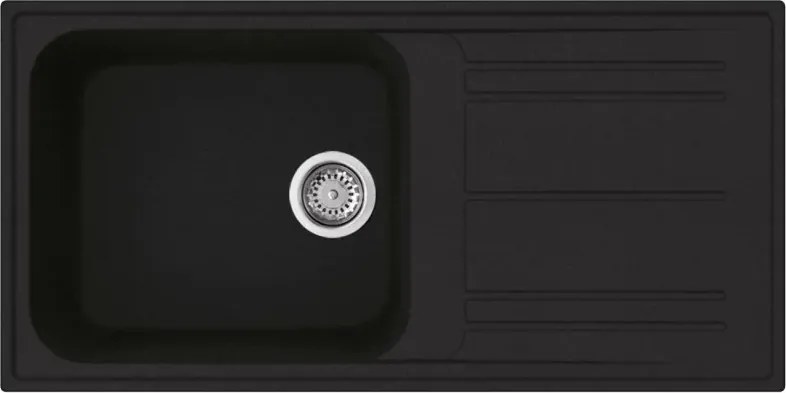 Chiuveta de bucatarie Smeg LZ150A2, 100 cm, Rezistenta la zgarieturi, Usor de curatat, Negru