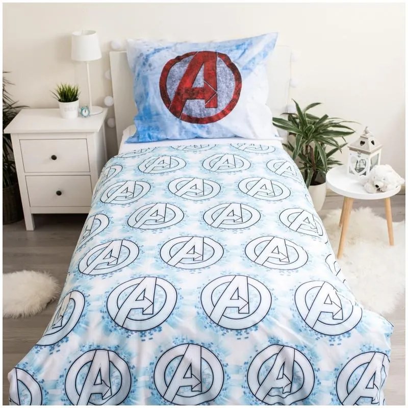 Avengers Set de lenjerie de pat Heroes 140×200cm, 70×90 cm