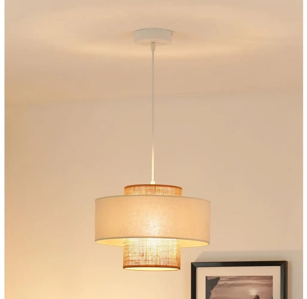 Brilagi - Lustr DALLAS 1xE27/15W/230V pr. 30 cm maro/crem/alb