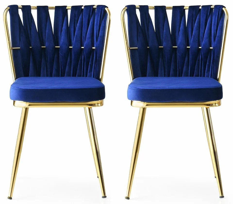 Set de scaune de sufragerie Kusakli Navy Blue, 2buc.