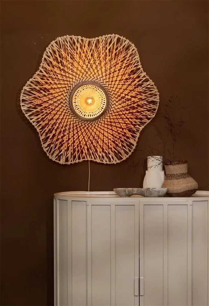 Aplica de perete Eco, Bambus, Madura natural/maro, L