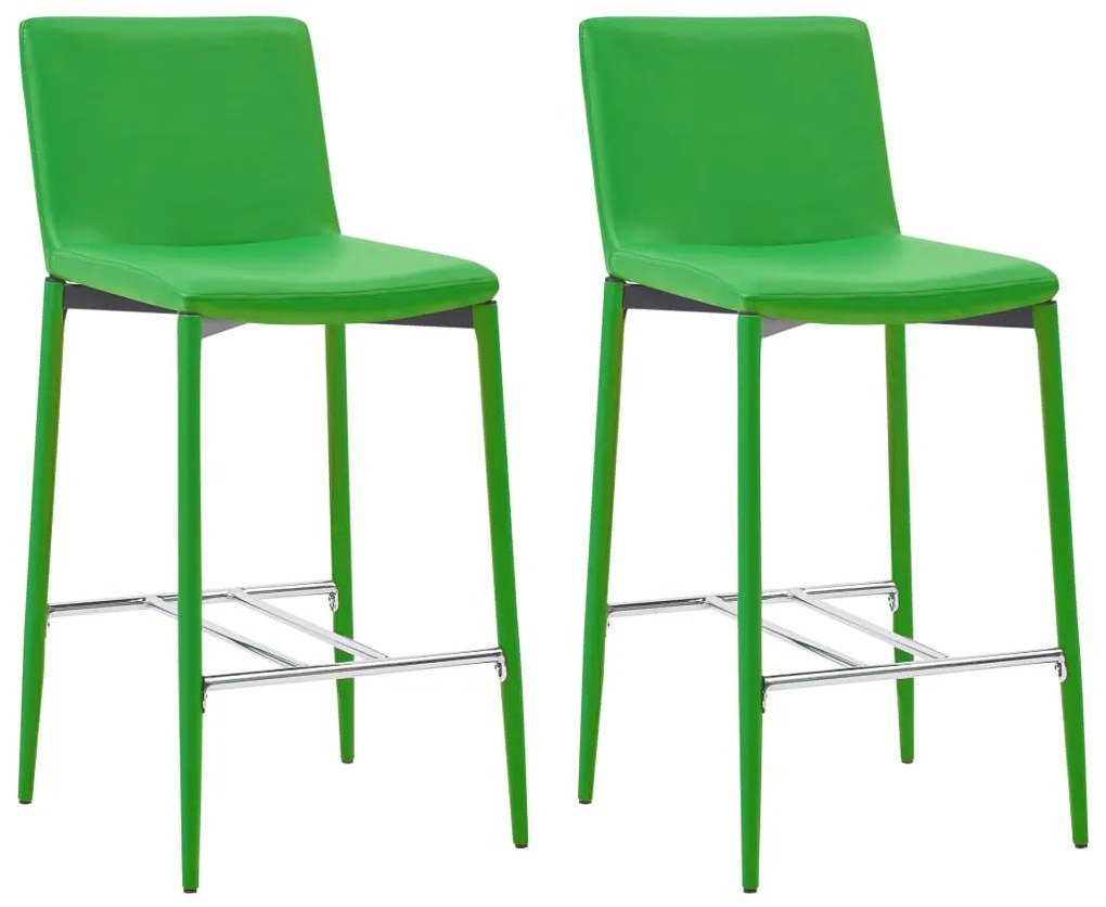 Set mobilier de bar, 5 piese, verde, piele ecologica Verde, 5