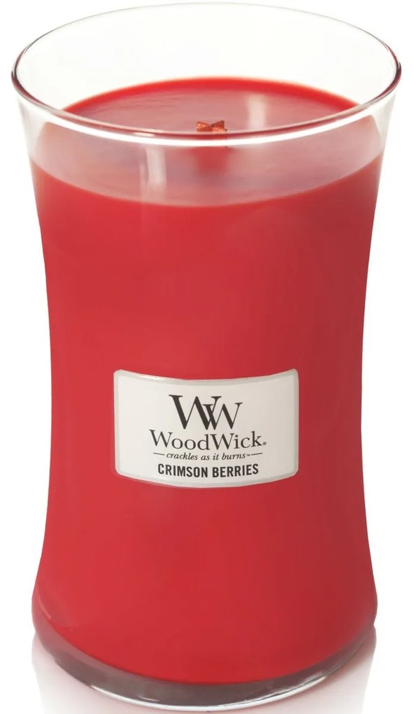 Lumânare parfumată vază mare WoodWick Crimson Berries, 609 g