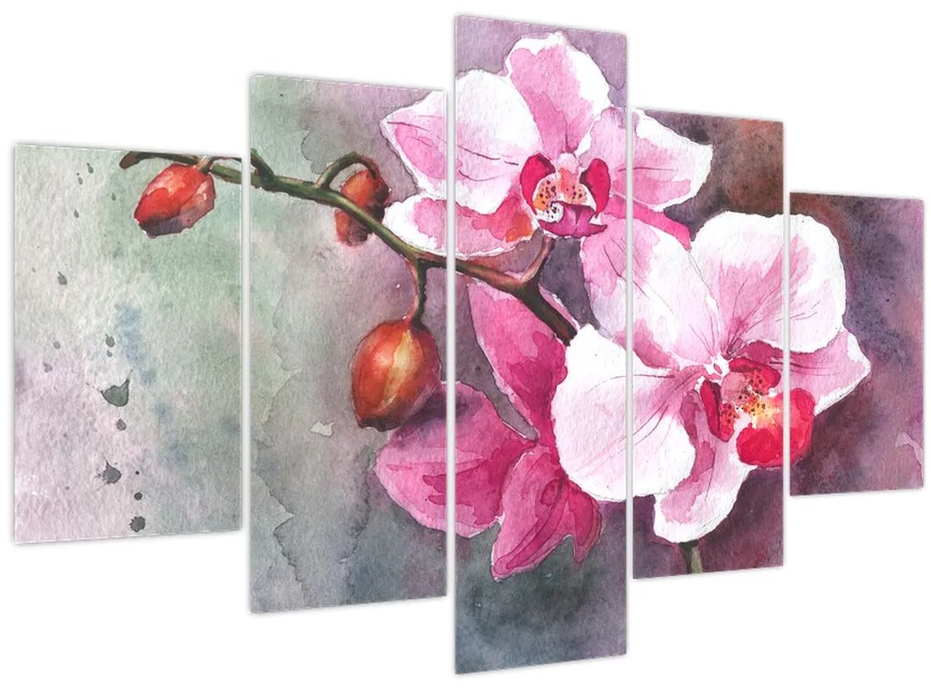 Tablou - Orhidee, acvariu (150x105 cm)