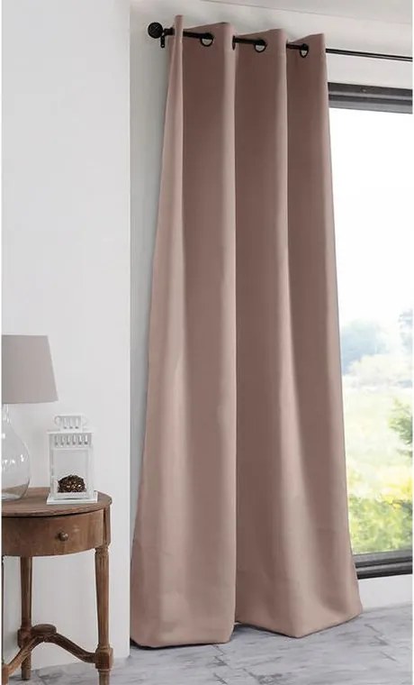 STOF Draperie groasă blackout NOTTE pudră 135 x 250 cm set 2 buc