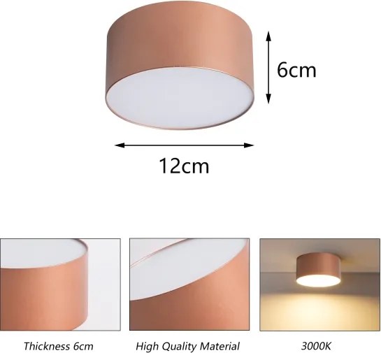 BRILAGI - Plafonieră LED pentru exterior FORIS LED/14W/230V, diametru 12 cm, bronz, IP44