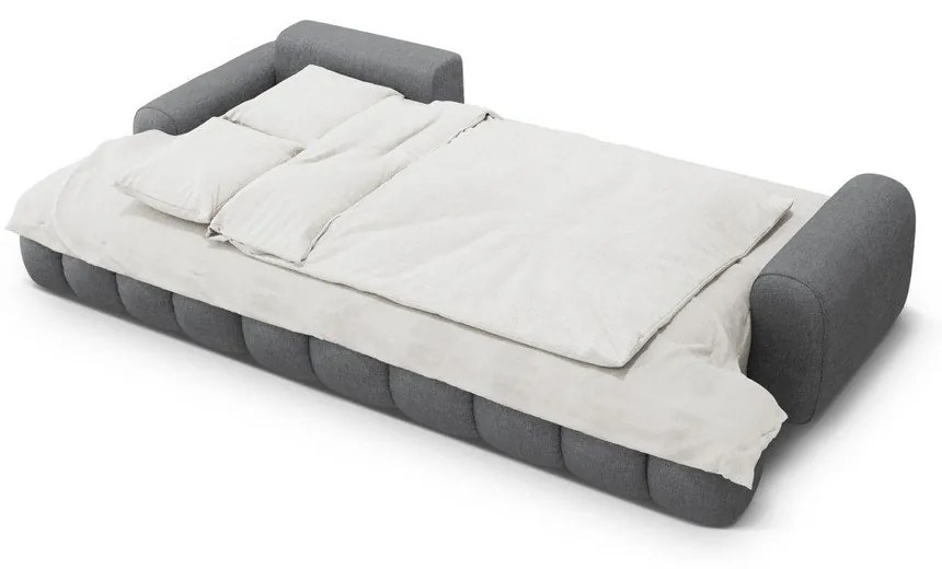 Colțar gri extensibil/cu spațiu de depozitare (cu colț pe partea stângă/cu șezlong) Linz – Cosmopolitan Design