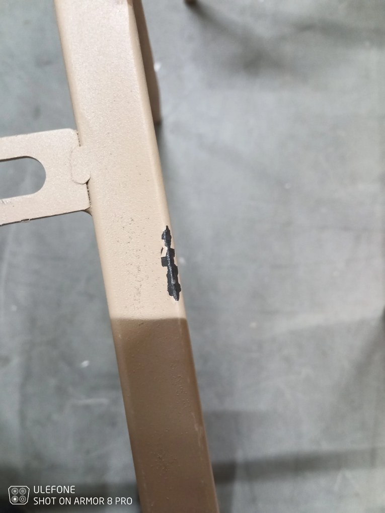 OFERTA Scaun gri FOX cu picioare din stejar Calitatea II