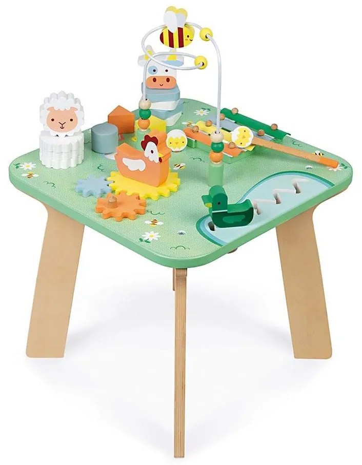 Janod - Masă interactivă pentru copii, temă pajiște