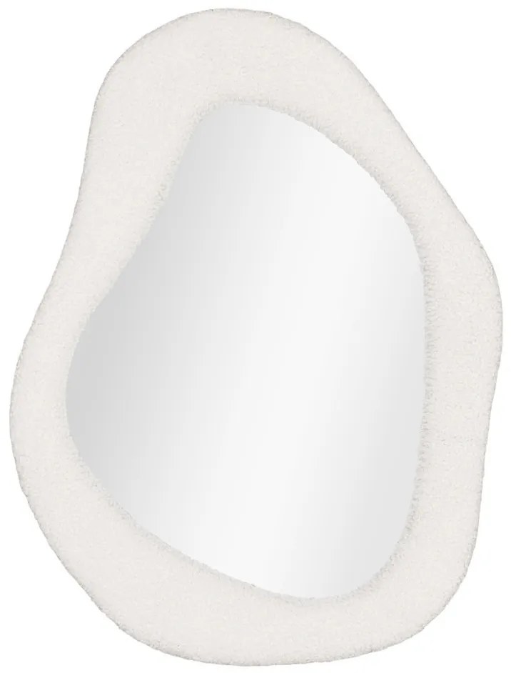 Oglindă Bosa, plușată, albă 46,5x61 cm