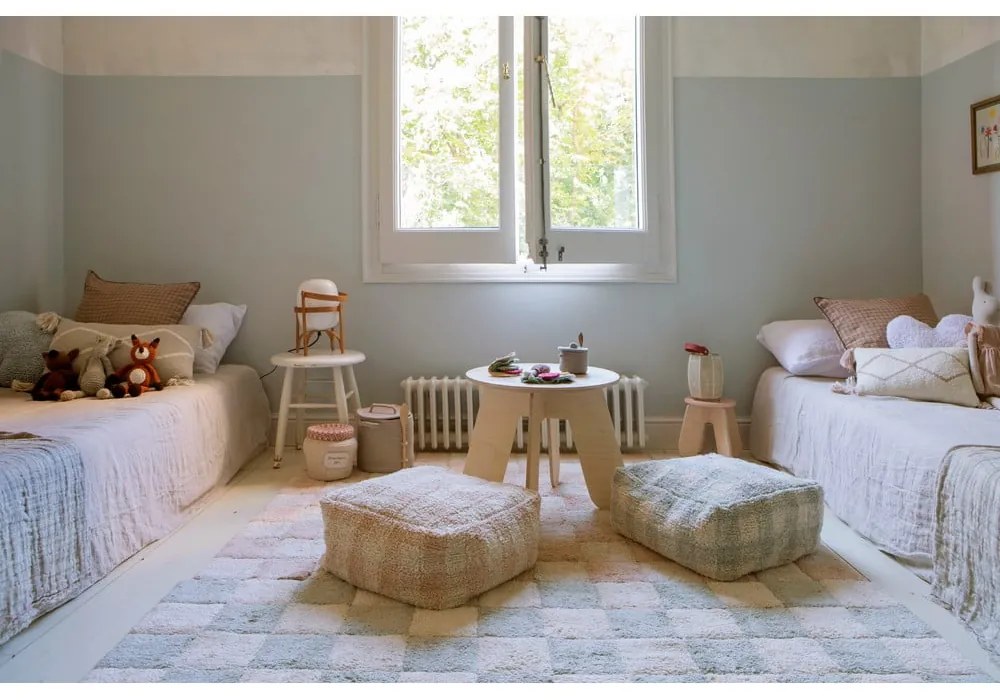 Puf de copii roz deschis Vichy Rose – Lorena Canals