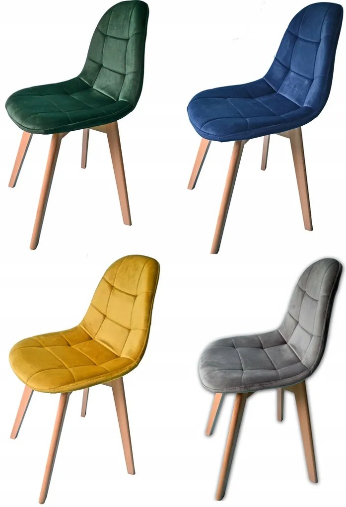 JAKS SCAUN VELUR CLASSIC ALBASTRĂ, STILUL SCANDINAV
