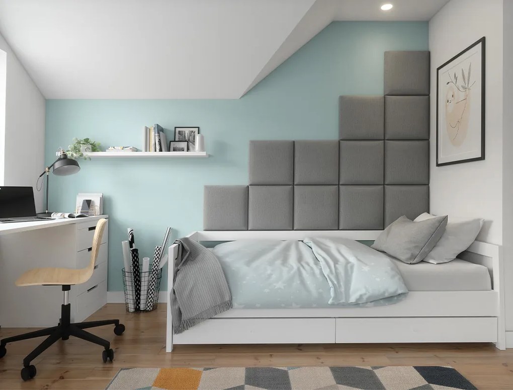 Panou de perete tapitat QUADRATTA 40 x 40 cm – mai multe culori Culoare: Gri inchis