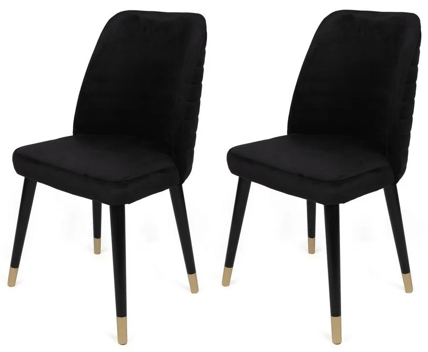 Set de scaune de sufragerie Hugo Black and Black,2 buc.